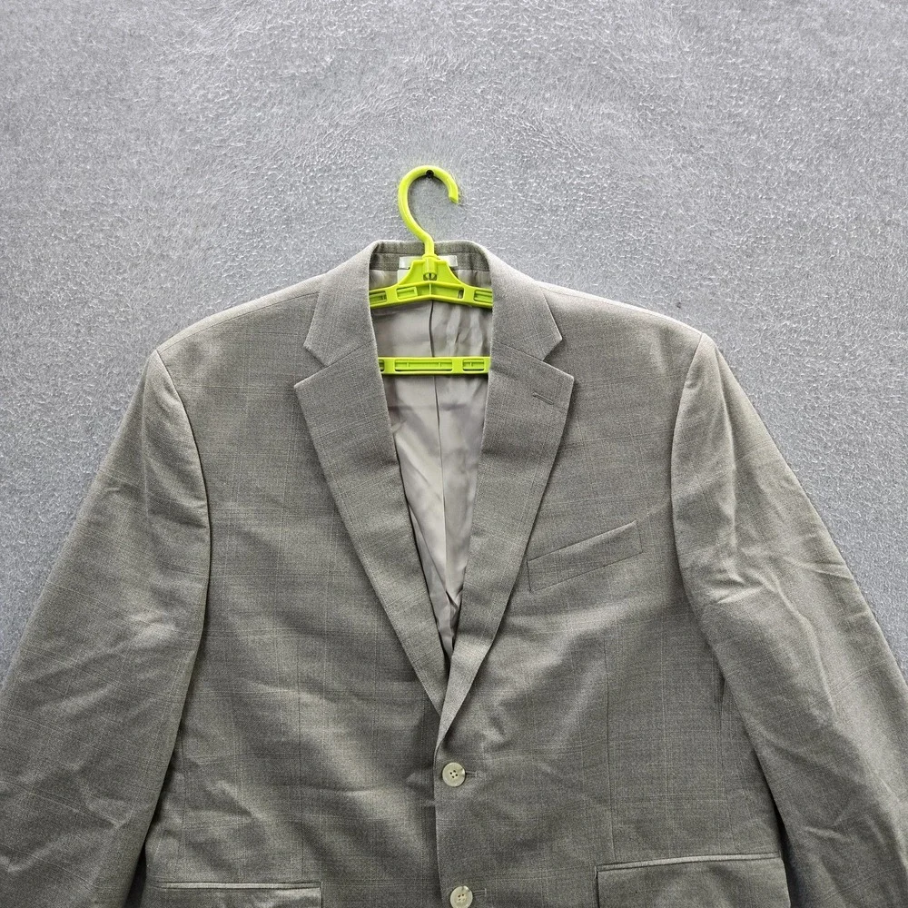 Lauren Ralph Lauren Men‎ Blazer 44S Gray Silk Wool Sport Coat Button